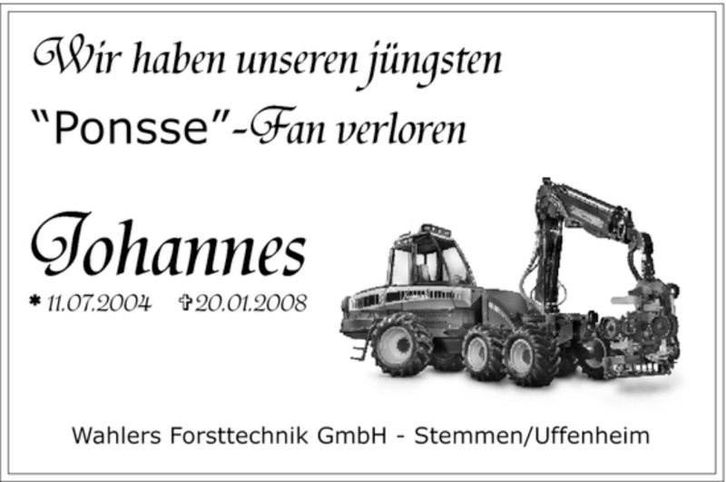  Traueranzeige für Johannes Schnaars vom 23.01.2008 aus KREISZEITUNG SYKE