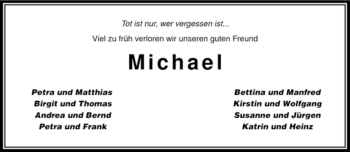 Traueranzeige von Michael Schulze von KREISZEITUNG SYKE