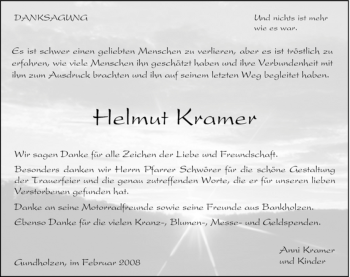 Traueranzeige von Helmut Kramer 