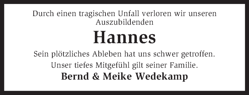 Traueranzeige für Hannes Jeschke vom 24.04.2015 aus KRZ