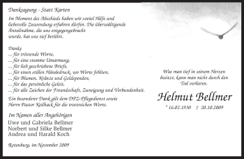 Traueranzeige von Helmut Bellmer von KREISZEITUNG SYKE