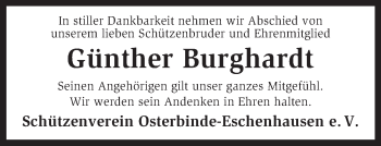 Traueranzeige von Günther Burghardt von KRZ