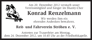 Traueranzeige von Konrad Renzelmann von KRZ