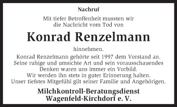 Traueranzeige von Konrad Renzelmann von KRZ