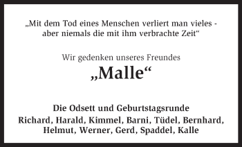 Traueranzeige von Hans-Jürgen Malende von KRZ