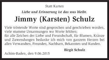 Traueranzeige von Jimmy Schulz von KRZ