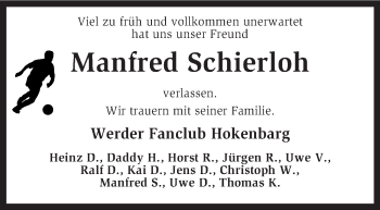 Traueranzeige von Manfred Schierloh von KRZ