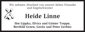 Traueranzeige von Heide Linne von KRZ