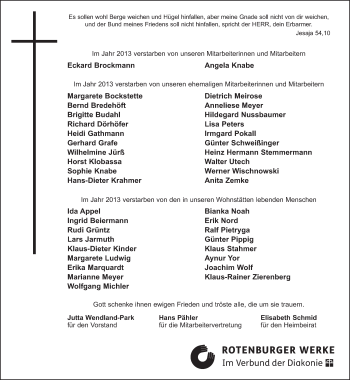 Traueranzeige von Sammelanzeige Rotenburg von KRZ