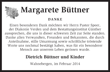 Traueranzeige von Margarete Büttner von KRZ