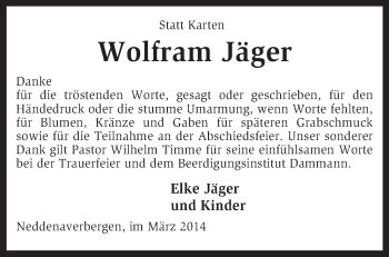 Traueranzeige von Wolfram Jäger von KRZ