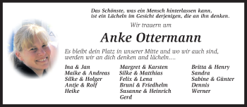 Traueranzeige von Anke Ottermann von KRZ