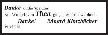 Traueranzeige von Thea Klotzbücher von KRZ