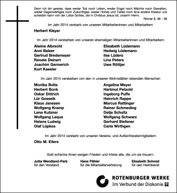 Traueranzeige von In Gedenken an 17.01.2015 von KRZ