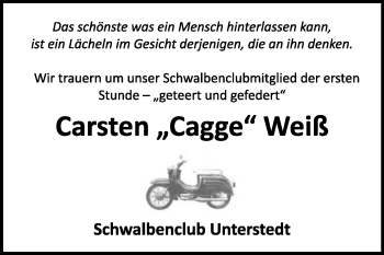 Traueranzeige von Carsten Weiß von KRZ