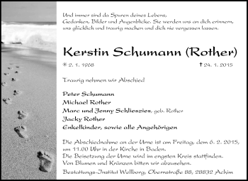 Traueranzeige von Kerstin Schumann von KRZ
