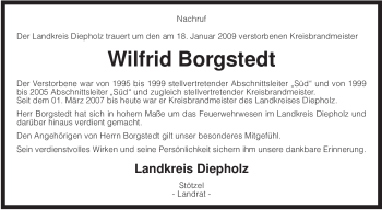 Traueranzeige von Wilfrid Borgstedt von KREISZEITUNG SYKE