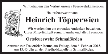 Traueranzeige von Heinrich Töpperwien von KRZ