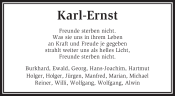 Traueranzeige von Karl-Ernst Liebscher von KREISZEITUNG SYKE