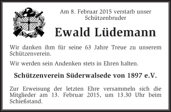 Traueranzeige von Ewald Lüdemann von KRZ