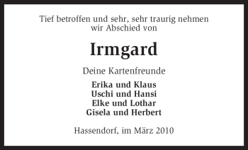 Traueranzeige von Irmgard Dowidat von KREISZEITUNG SYKE