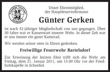 Traueranzeige von Günter Gerken von KREISZEITUNG SYKE