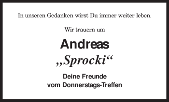 Traueranzeige von Andreas Conrad von KREISZEITUNG SYKE