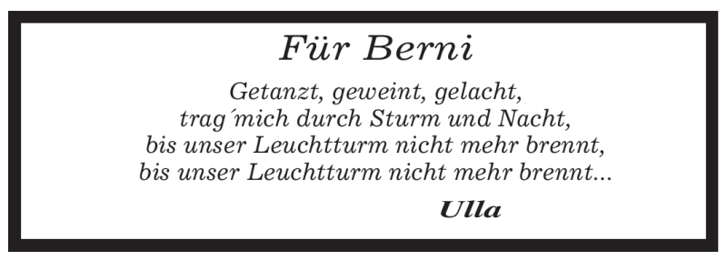  Traueranzeige für Max Mustermann vom 01.01.2006 aus 