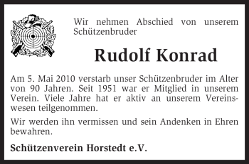 Traueranzeige von Rudolf Konrad von KREISZEITUNG SYKE