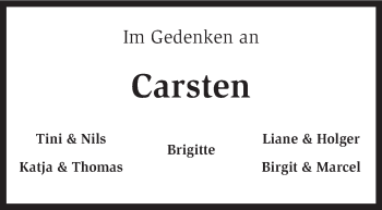 Traueranzeige von Carsten Weiß von KRZ