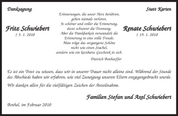 Traueranzeige von Renate Schwiebert von KREISZEITUNG SYKE