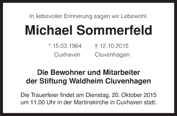 Traueranzeige von Michael Sommerfeld von KRZ