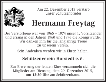 Traueranzeige von Hermann Freytag von KRZ