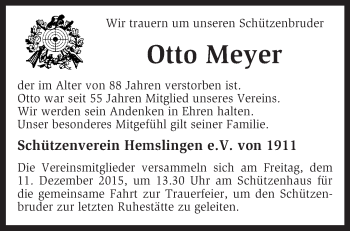 Traueranzeige von Otto Meyer von KRZ