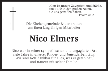 Traueranzeige von Nico Elmers von KRZ