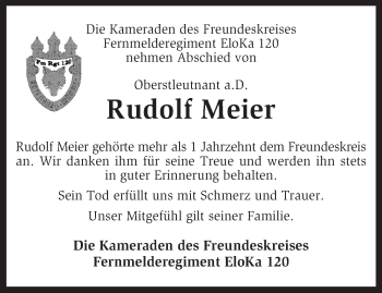 Traueranzeige von Rudolf Meier von KRZ