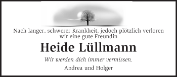 Traueranzeige von Heide Lüllmann von KRZ