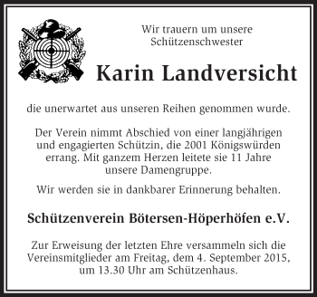 Traueranzeige von Karin Landversicht von KRZ