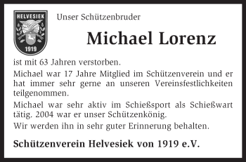 Traueranzeige von Michael Lorenz von KRZ