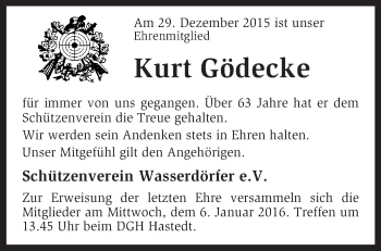 Traueranzeige von Kurt Gödecke von KRZ