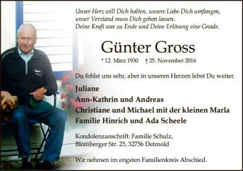 Traueranzeige von Günter Gross von SYK