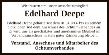 Traueranzeige von Edelhard Deepe von SYK