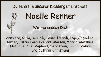 Traueranzeige von Noelle Renner von SYK