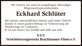 Traueranzeige von Eckhard Schlüter von SYK