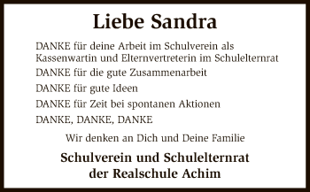 Traueranzeige von Sandra Meyer von SYK