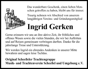 Traueranzeige von Ingrid Gerken von SYK