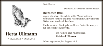 Traueranzeige von Herta Ullmann von SYK