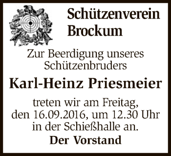 Traueranzeige von Karl-Heinz Priesmeier von SYK