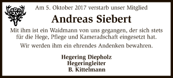 Traueranzeige von Andreas Siebert von SYK