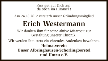 Traueranzeige von Erich Westermann von SYK